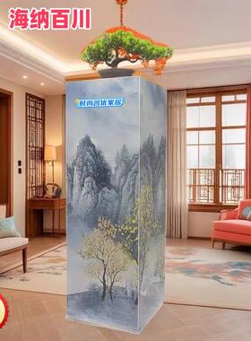 欧式奢石彩色山水画岩板花架家居客厅玄关摆饰底座酒店会所展示台