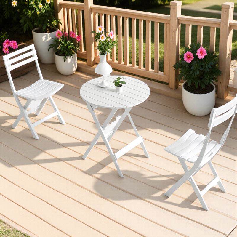 折叠可携式户外露营桌阳台小茶桌室外圆桌庭院咖啡店桌椅组合2025