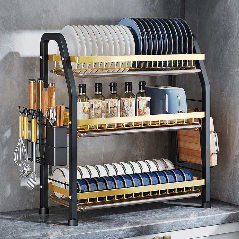 碗碟沥水架家用台面砧板收纳置物架厨房碗筷收纳架沥水碗架