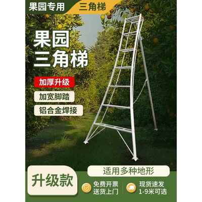 采购产品果园专用三角梯，花园专用三角梯，铝合金焊接人字形梯，