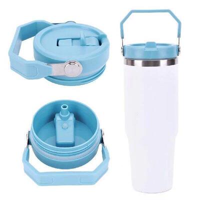 Flip Straw Lid Replacement with Handle Spill Proof