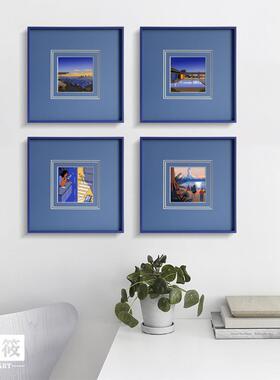 东筱ART蓝色相框巴胺风客厅风多N23DX092装饰画克莱因色系挂画格