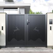 铝合金大门自建房庭院大门自建别墅大门院子大门户外庭院单双门