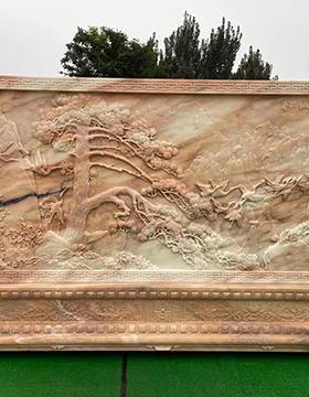 石雕浮雕墙设计制作 风景浮雕壁画 公园文化影壁墙 嘉祥景观雕塑