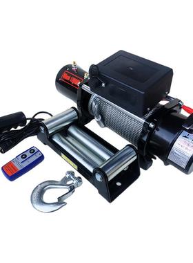 车载电动绞盘DDO121200V0磅快速防水越2车自救绞盘4V小型小野吊机