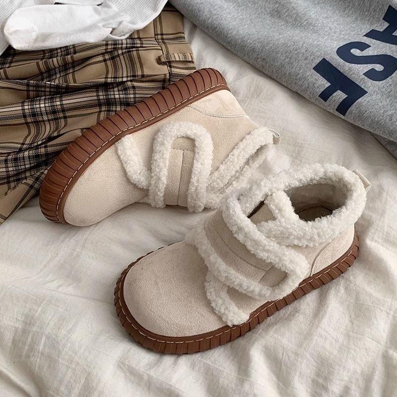 雪地靴白色保暖加厚时尚雪地靴