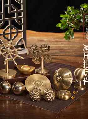 风车摆件风生水起招财铜财源广进客厅家用小风扇开运礼物工艺礼品