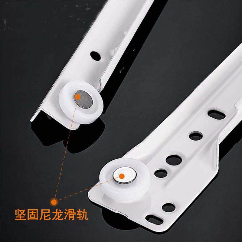 二节抽屉滑道轨道侧装床头衣橱柜滑轨导轨托底老式拉轨滑轮轨道条,五金/工具,滑轨,淘宝优惠券,粉丝福利购,淘宝优惠卷