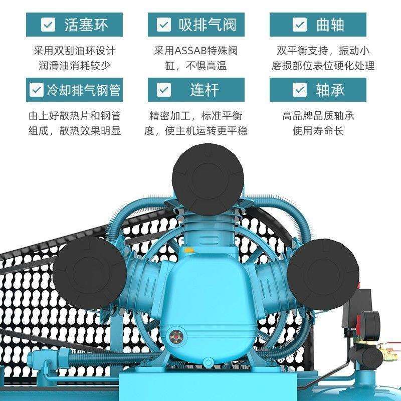 凌欧工业380V空压机木工打气泵汽修高压空气压缩机大型活塞式220V图片
