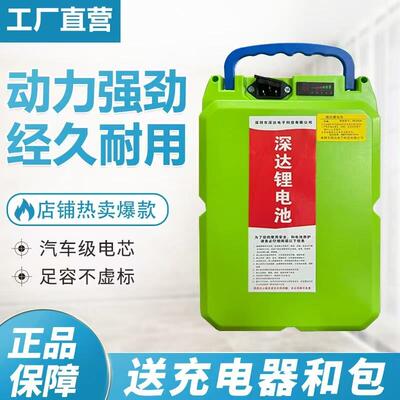 24V48V20AH园林工具电动割草机采茶机修剪机水泵通用揹负式锂电池