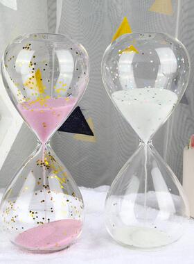 新款直销星星亮片沙漏学生礼物桌面沙漏计时器创意摆件摆饰玻璃沙