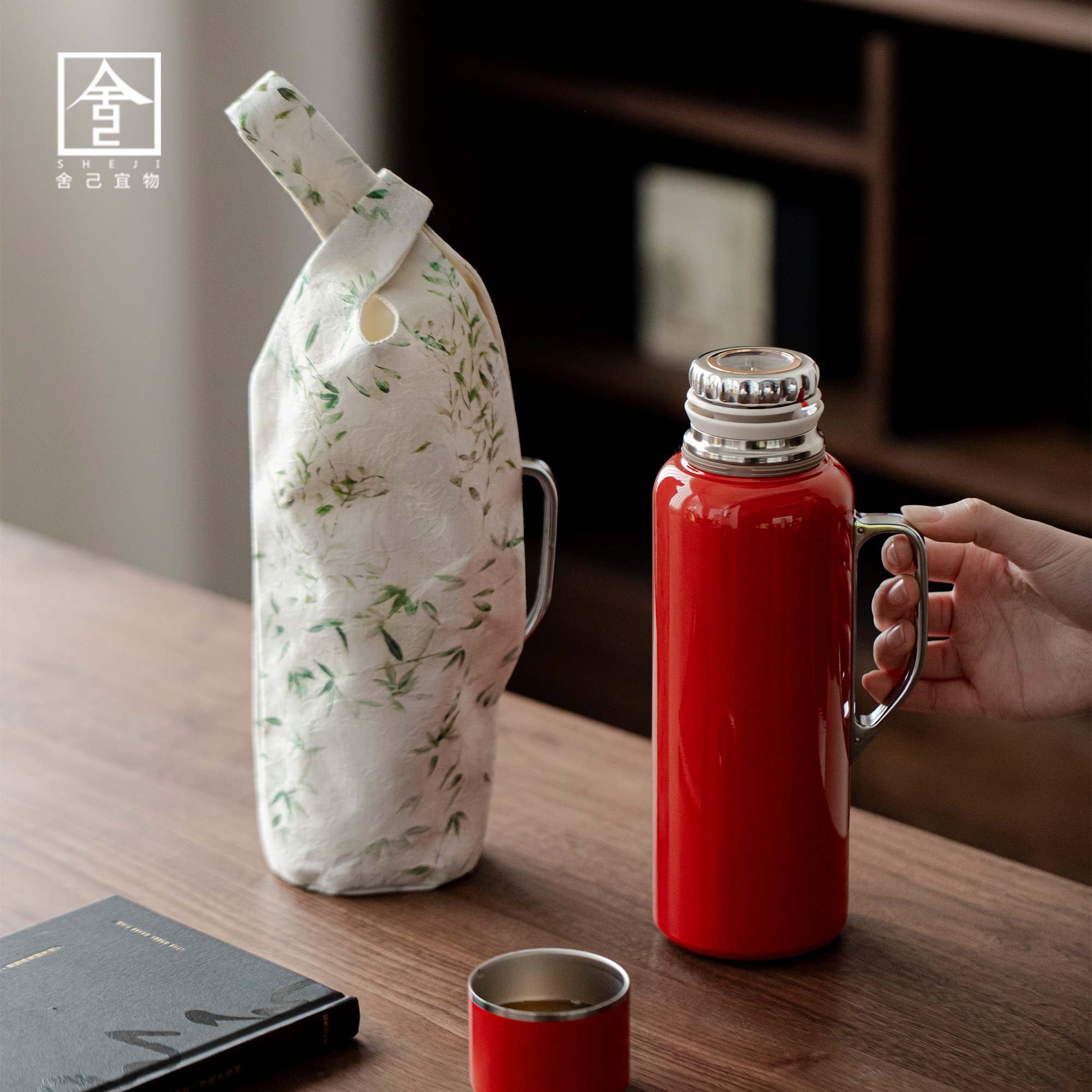 焖茶壶316不锈钢泡茶壶机械带温显热水壶便捷式旅行茶具户外喝茶