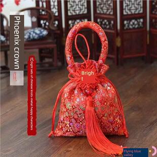 红布袋结婚用的子孙袋子装红枣花生桂圆莲子早生贵子布袋红色结婚