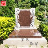 石雕墓碑定制单双人土葬墓碑墓地中国黑艺术碑花岗岩陵园公墓碑