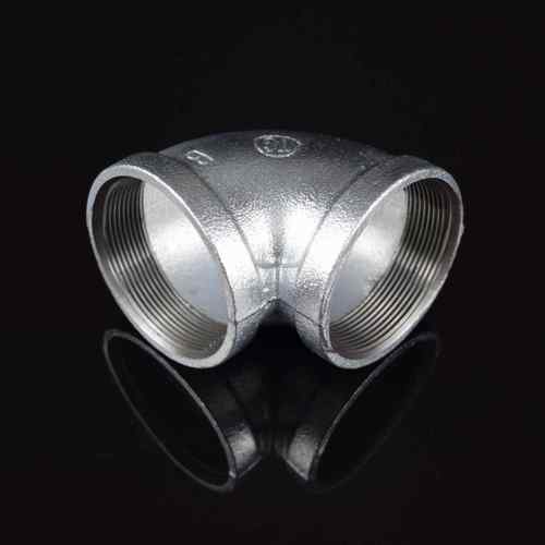 太谷玛钢9°弯头热镀锌管镀接0头玛钢管件锌DN15-DN1水暖直角