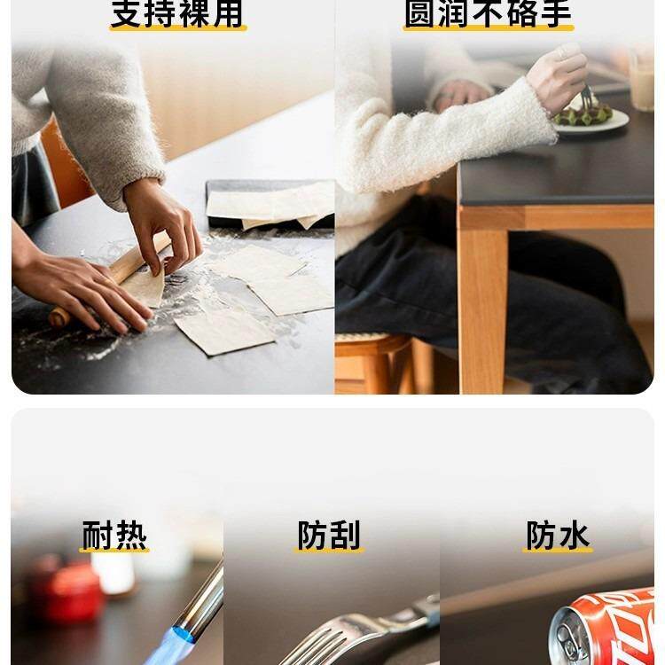 二黑木业松鼠餐边柜2023嵌桌款 实木储物收纳岩板小户型洞洞板