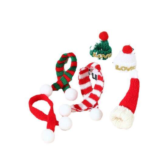 Mini yarn small scarf hat decorative pendant迷你毛线围巾帽子
