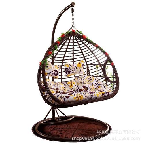 户外阳阳双人秋千吊椅38026粗藤成人鸟巢台藤仿藤吊编篮秋千台吊