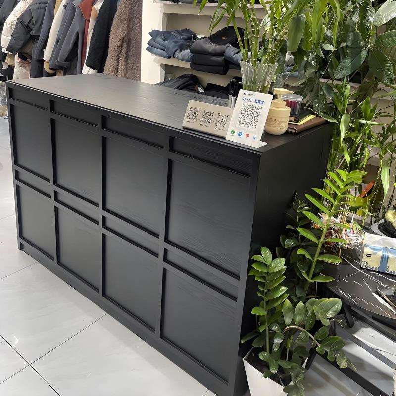 盛极能前台接待吧台服装店收银台院小型复古柜台简约女装奶油现代