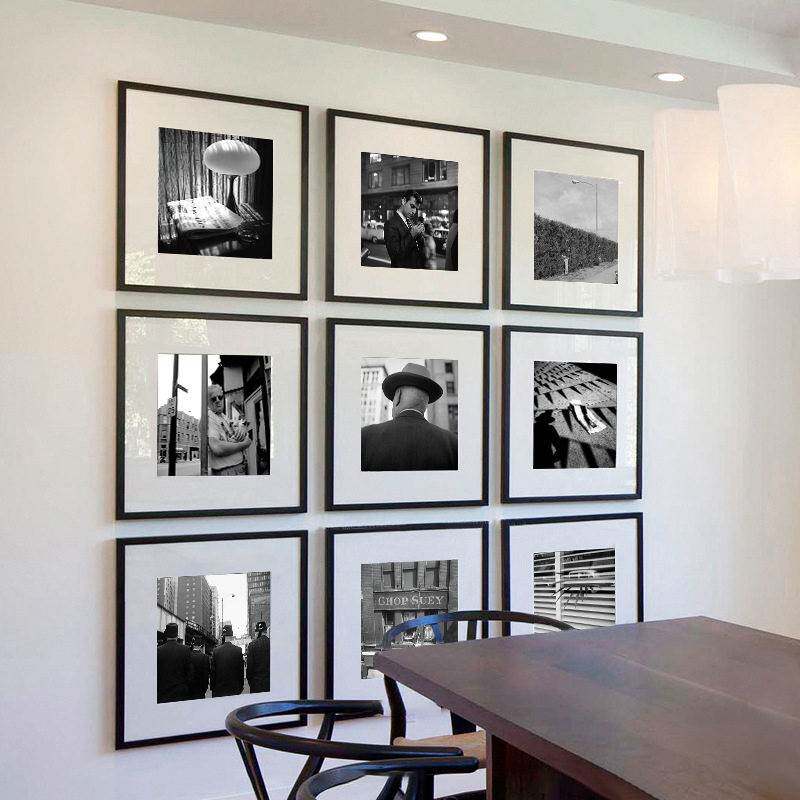 法式黑白照片墙客厅装饰画小众复古玄关画级感过道挂画床头壁画