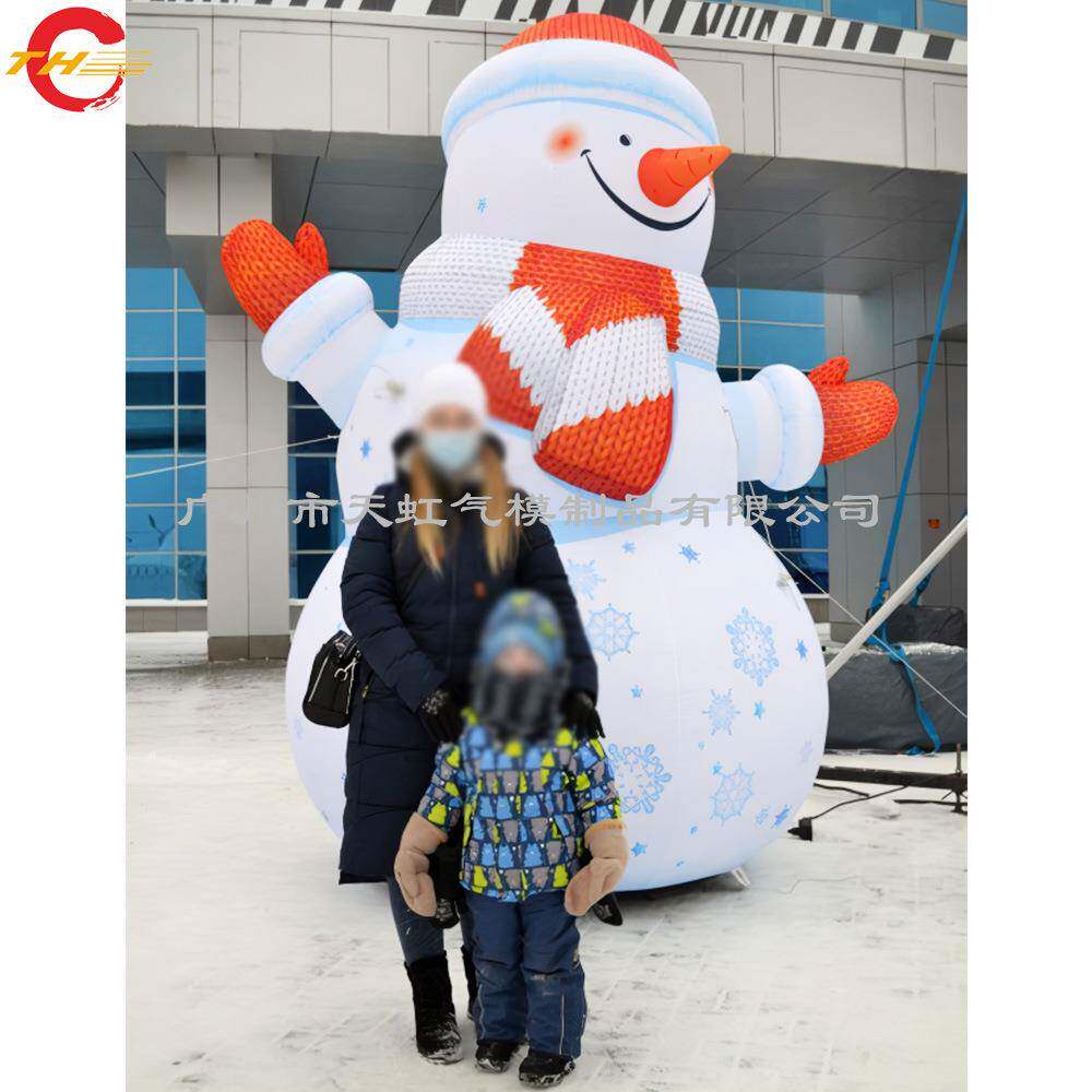 圣诞节中庭美陈装饰活动模型 雪人充气气模场地布置道具