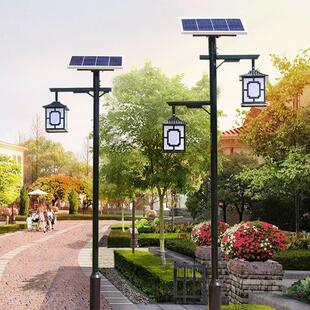 厂家仿古中式 庭院灯3米4米单头双头太阳能仿古庭院灯复古路灯