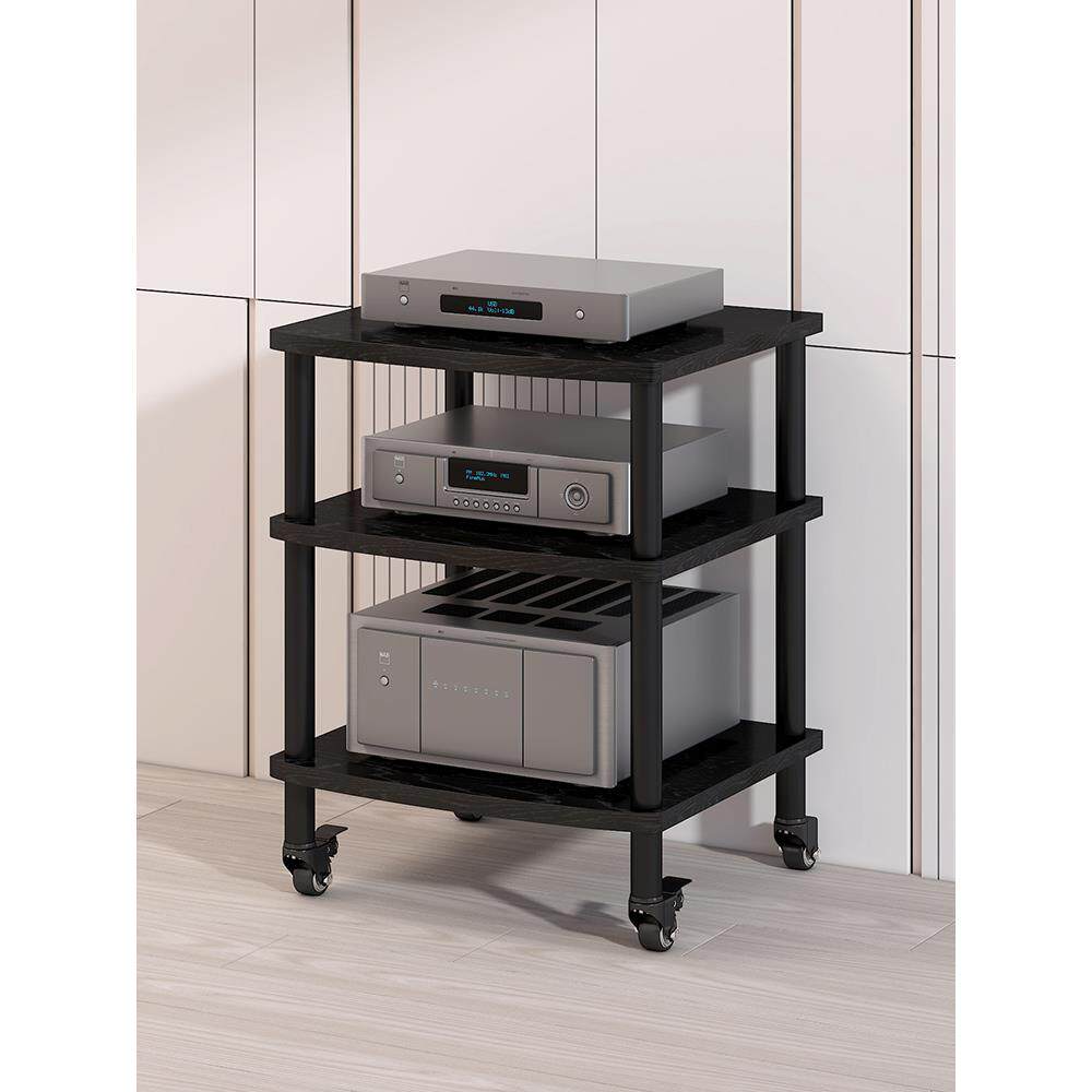 桦崟功放架音响架子机柜带轮专业hifi音响器材架家庭影院CD设备柜多层摆件饰品垫垫床笠拉车