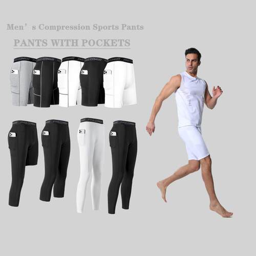Sports shorts for men, breathable training, mobile pocket