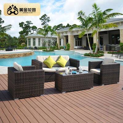 藤沙发组合户外沙发藤编家具庭院藤制沙发室外露台藤条沙发阳光房