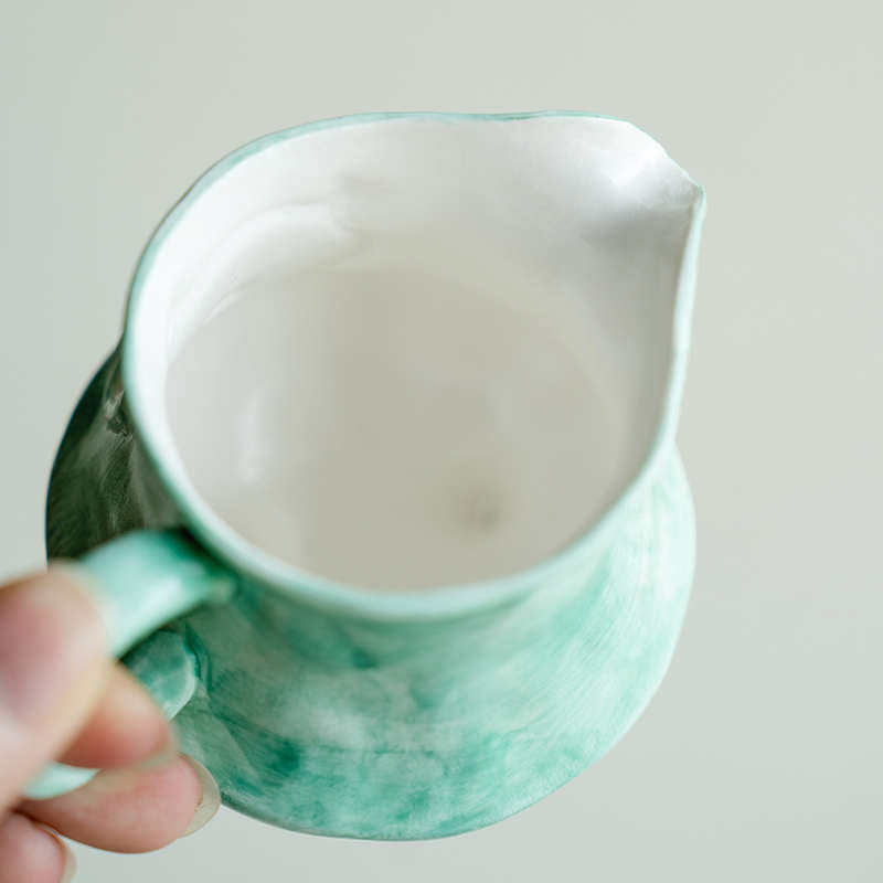 萌趣系纯手绘薄荷小猪三足公道杯女士专用泡茶器陶瓷分茶匀杯家用,餐饮具,公道杯,淘宝优惠券,粉丝福利购,淘宝优惠卷