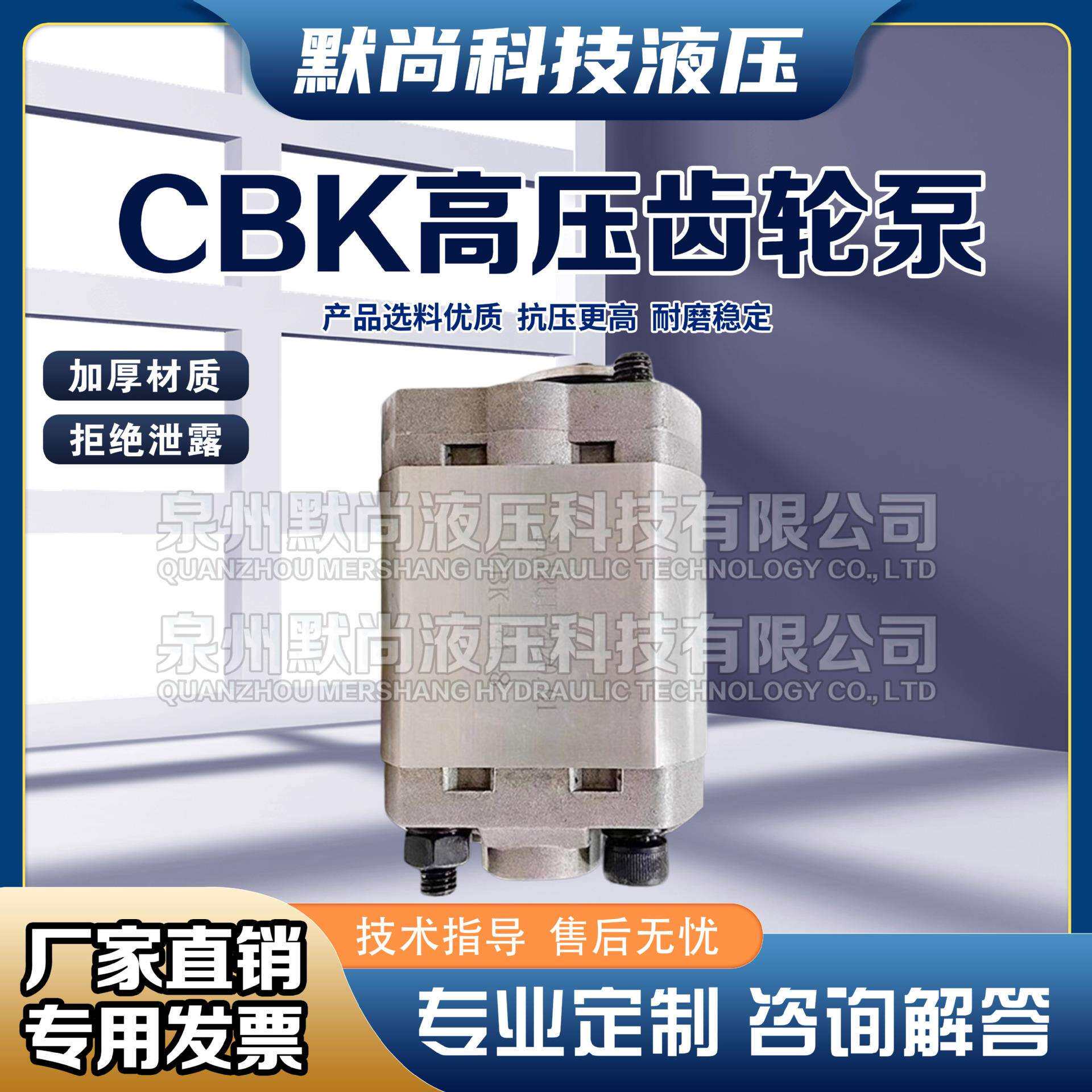 微型cbk齿轮泵小型举升机液压泵总成CBK-1.6/2.1油泵动力单元配件