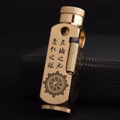 正品ecia黄铜手工弗拉米多古董煤油打火机烟斗覆r古周润发Qu和平