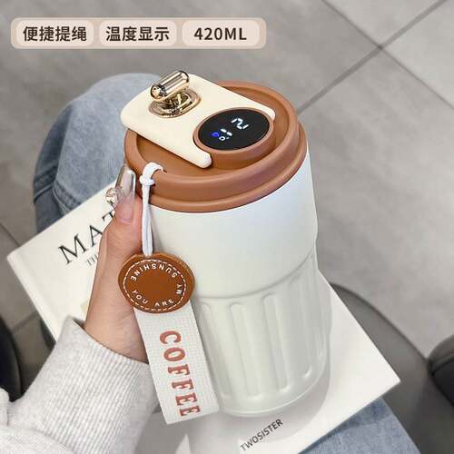 水杯智能数显保温杯女咖啡杯2025新款高颜值杯子316不锈钢大容量
