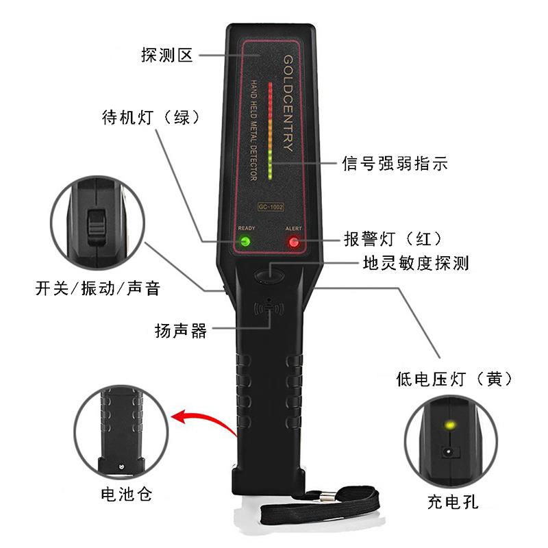 手持金属探测器超高灵敏度微型轻便小型危险品检查药材扫描仪