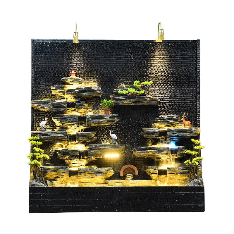 水幕墙流水屏风隔断玄关酒店公司假山流水喷泉景观鱼池摆件庭院户