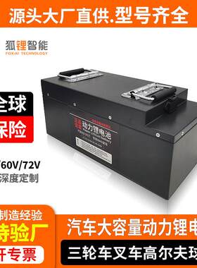 叉车电动三轮车72V高尔夫球车老人代步车48V外卖电动车锂电池60V