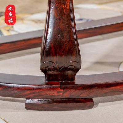 印尼黑酸枝木阔叶黄檀国标半圆桌红木客厅玄关半圆台花架置物架