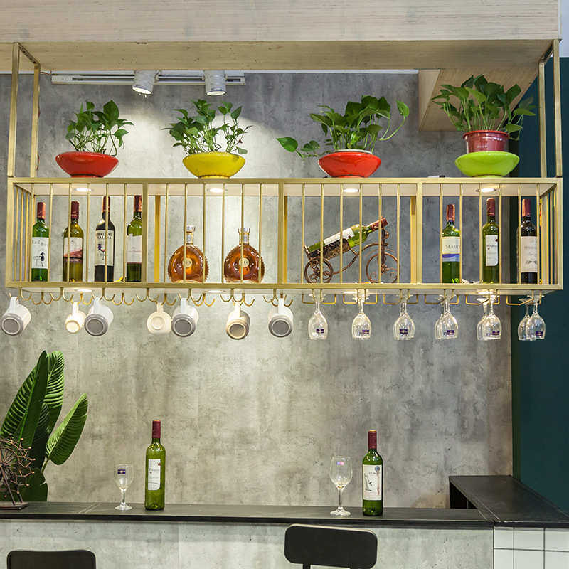 北欧吧台铁艺吊架悬挂式酒架置物架吊柜倒挂高脚杯架酒吧装饰花架,餐饮具,酒架,淘宝优惠券,粉丝福利购,淘宝优惠卷