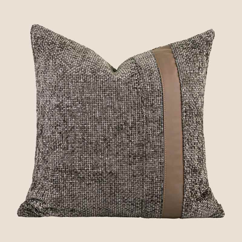 中古风咖色棕系抱枕客样厅沙发板色间布艺软靠枕靠垫OQE装套方枕