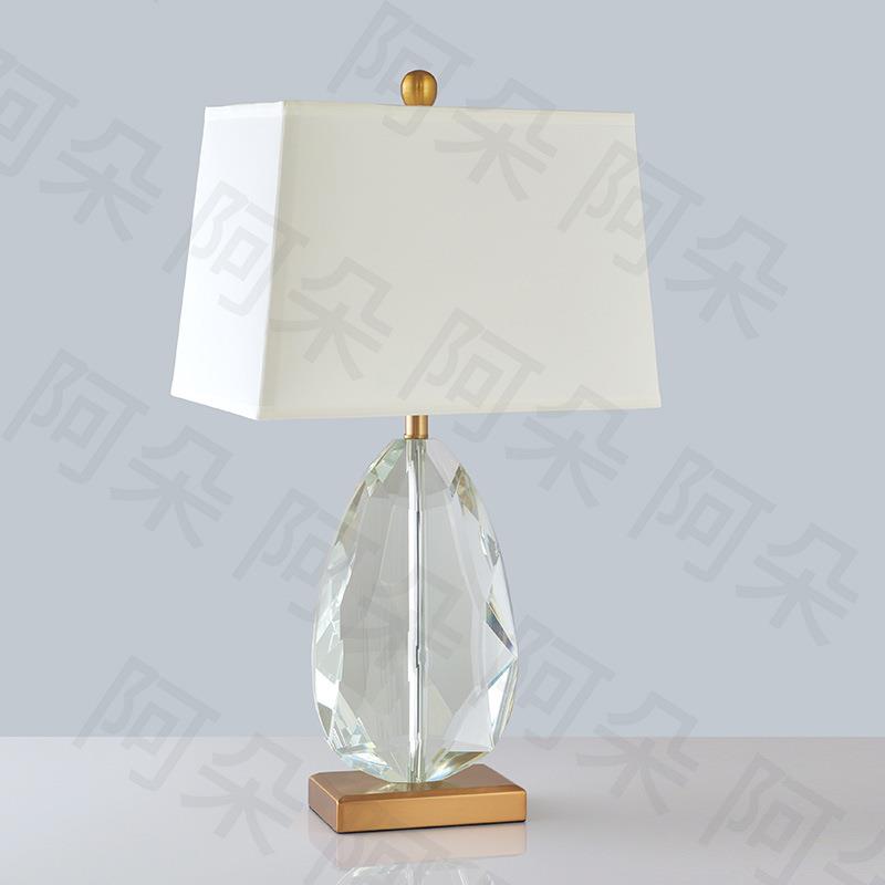 美式水晶台灯后现代卧室床头灯现代简约家居装饰样板房灯具T852