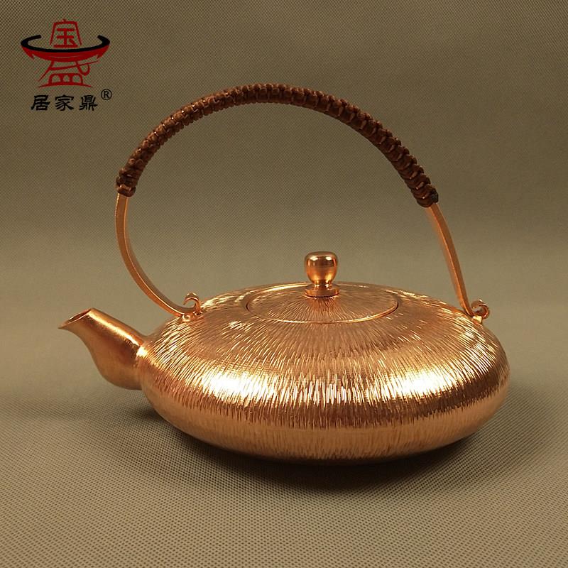 紫铜烧水壶纯手工铜茶壶电陶炉煮茶壶纯功夫茶具泡茶壶加厚无涂层