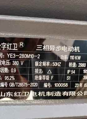 山东源头厂家直供YE3-280M10-2/110W三相异步电动机质保电机