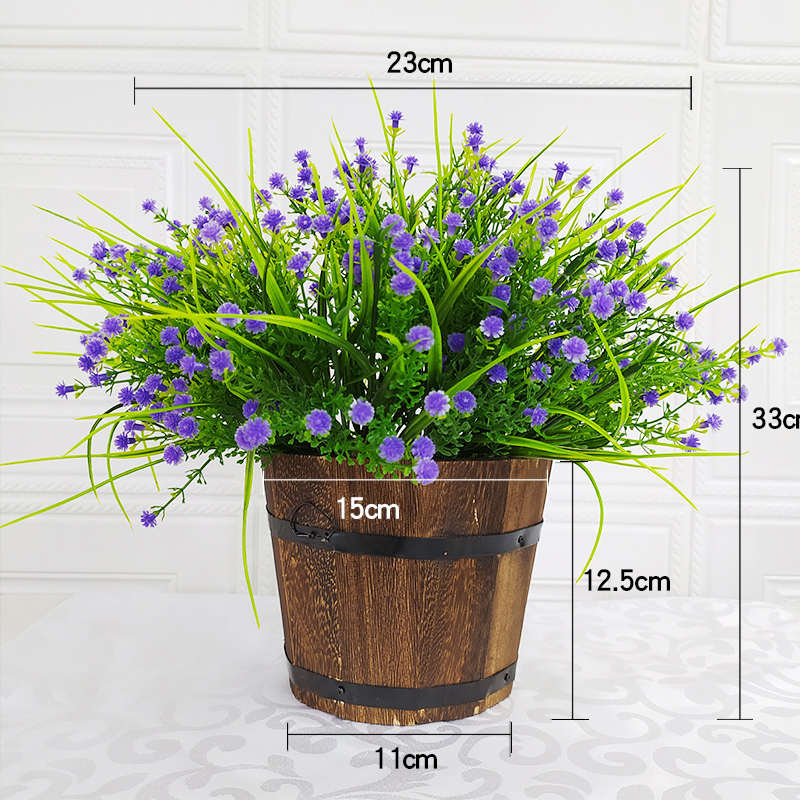 盆栽摆放假仿真塑料花花艺新款窗台客厅植物装饰绿摆设花花满天星