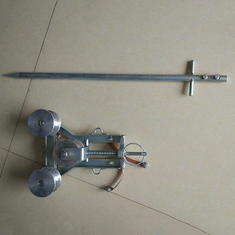 电力施工针式接地滑车SJD-100导线去静电保护接地滑轮