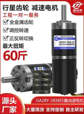 Ga28Y-2838微型行星直流无刷减速电机12V24V可调速小型正反电机