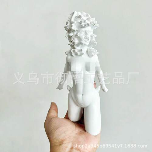 跨境Medusa Head Sculpture Statue 美杜莎雕塑半身雕像蛇女