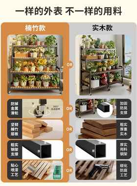 花架置物架阳台花FMF子客厅落地式架可移动新户外多层多盆肉花托