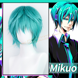 REMIROMI 初音未来亚种cos假发 Mikuo V+ 葱绿色反翘 V家 miku性