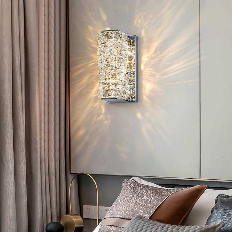 网红壁灯床头灯卧室客厅电视背景墙灯具轻奢水晶楼梯过道走廊灯具,家装灯饰光源,壁灯,淘宝优惠券,粉丝福利购,淘宝优惠卷
