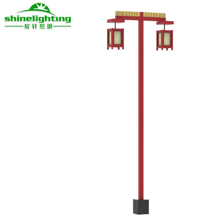 耀轩照明LED中国结红旗灯箱亚克力太阳能红旗太阳能路灯红旗